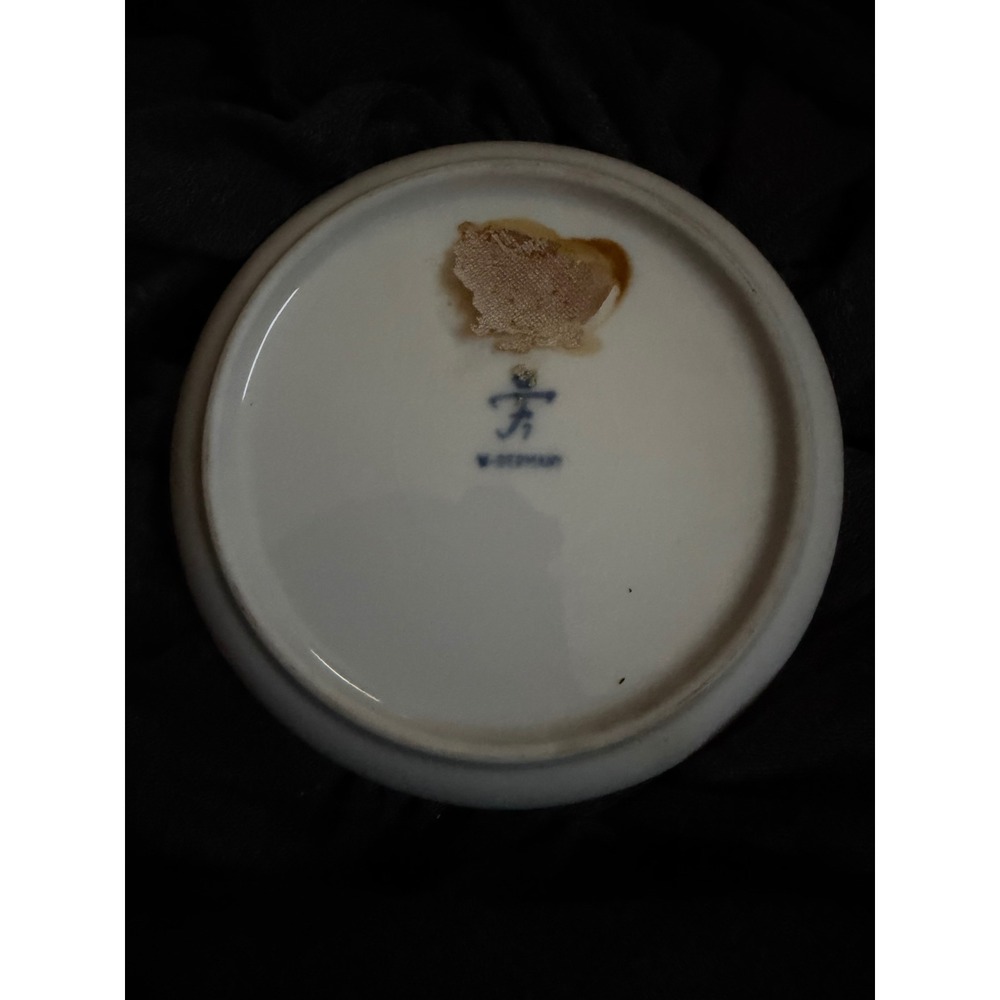 Vintage Furstenberg West Germany Porcelain Coaster Girls Flowers Trinket Dish - Picture 3 of 4